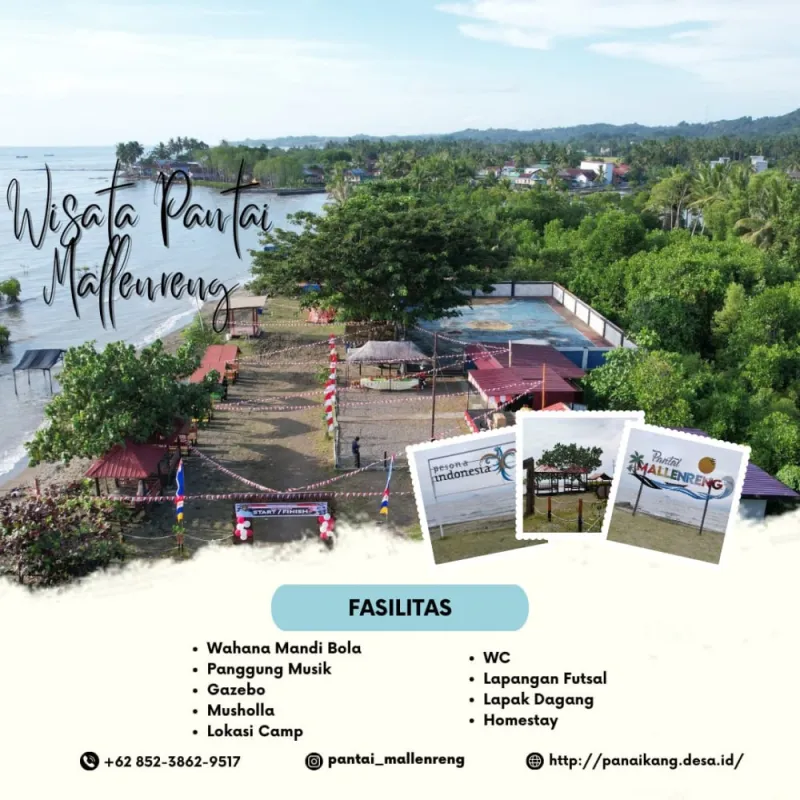 Fasilitas dan Kontak Pantai Mallenreng 
